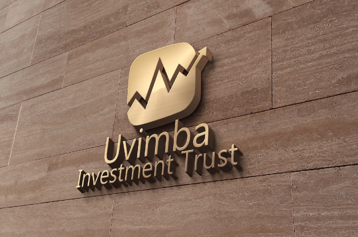 3D wall logo mockup designed for Uvimba Trust