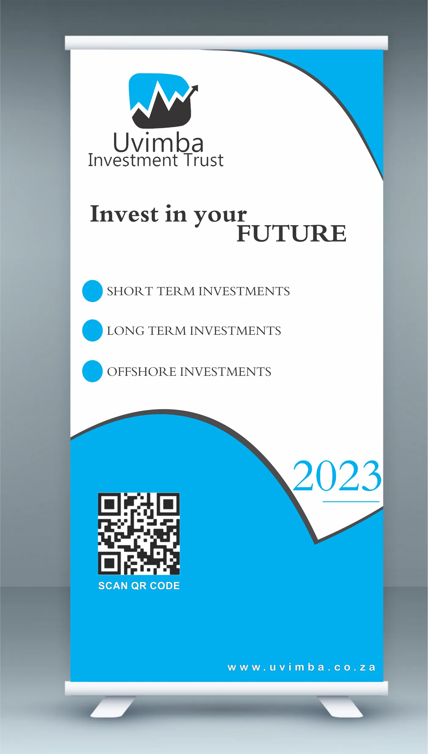Pull-up banner design for Uvimba Investment